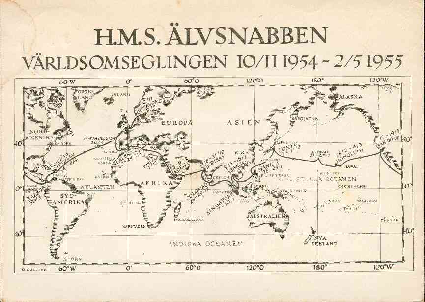 Karta ver lngresan 1954-55. Klicka p den fr att frstora!