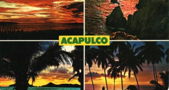 Vykort frn Acapulco som besktes mellan San Diego och Galapagos.