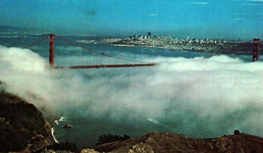 "Det var lite spklikt nr vi gick under Golden Gate fr den lg inhljd i en p sina hll mycket tt dimma"