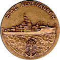 Medaljong som gjordes inför varje långresa med resrutten på baksidan.